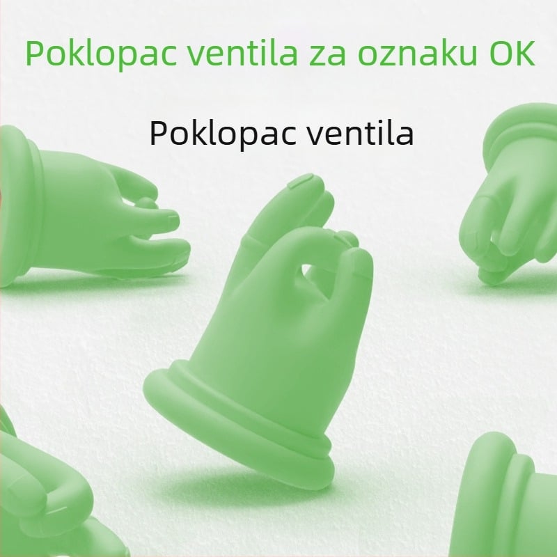 Sjajni kapu ventila s OK gestom – nehrđajući čelik, navojna montaža, univerzalna kompatibilnost za automobile, bicikle i motocikle
