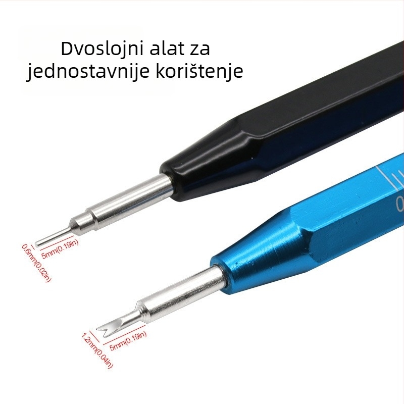 Alat za zamjenu kaiša sata s aluminijskom ručkom i skalom, dvostruki odvijač, zamjenjivi bitovi za zamjenu i sklapanje kaiša — Record Work