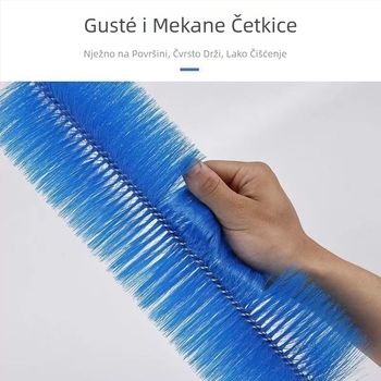 Četka za prašinu s savitljivom drškom — plastična konstrukcija, višenamjenska za čišćenje šavova