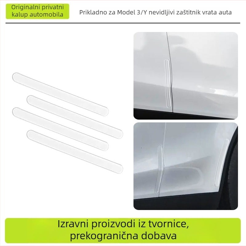 Traka za zaštitu vrata od sudara za Tesla Model Y/Model 3 – PU ljepilo, prilagodljivo