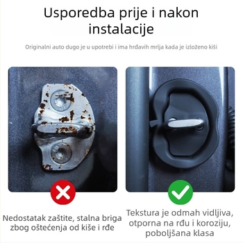 Silikonska podloška poklopca brave vrata Tesla Model 3/Y – antikolizijska, tiha, ublažavanje udaraca – Xt008, set od 4 komada