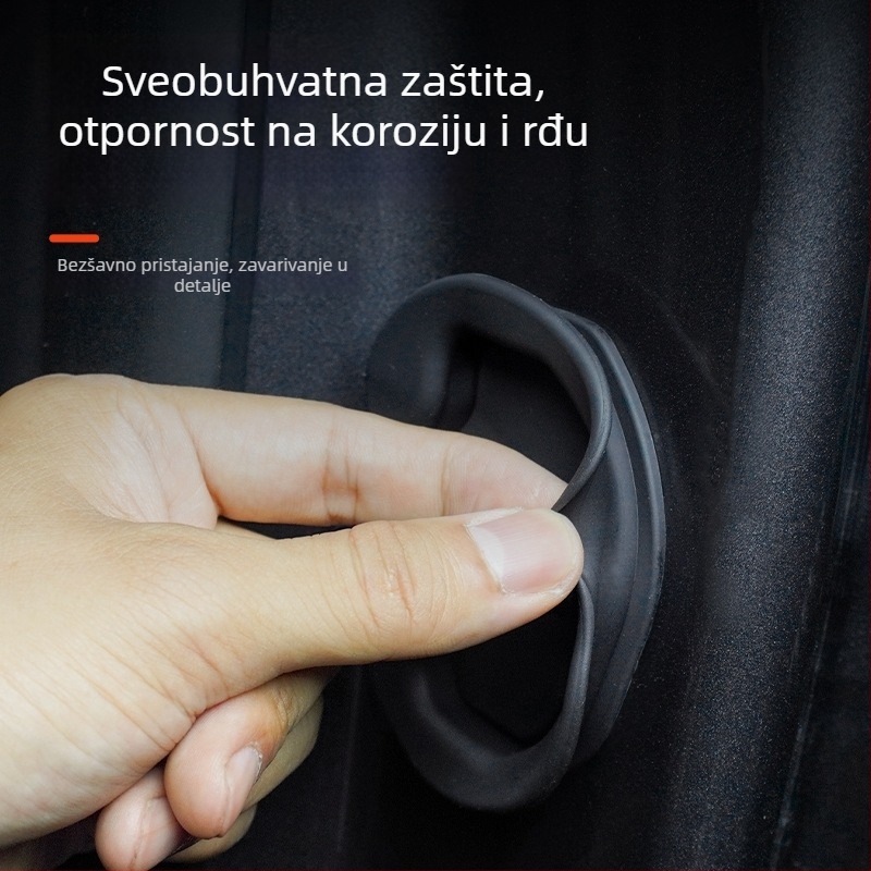 Silikonska podloška poklopca brave vrata Tesla Model 3/Y – antikolizijska, tiha, ublažavanje udaraca – Xt008, set od 4 komada