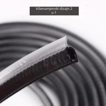 Yanfei zaštitna traka za rub vrata automobila, 2-u-1 brtva rub vrata i zaštita od sudara, PVC + čelični list, univerzalni model