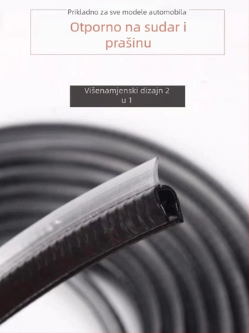 Yanfei zaštitna traka za rub vrata automobila, 2-u-1 brtva rub vrata i zaštita od sudara, PVC + čelični list, univerzalni model