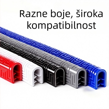 U-oblik zatvarački trak za vrata, dekorativni zaštitni trak za limene ploče i rubove stakla, šavni trak