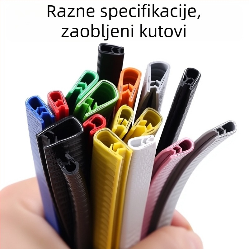 U-oblik zatvarački trak za vrata, dekorativni zaštitni trak za limene ploče i rubove stakla, šavni trak
