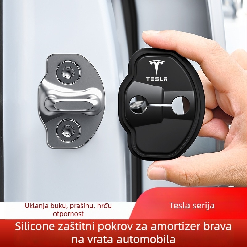 Tesla poklopac za zaključavanje vrata – silikon, ljepilo protiv sudara, kompatibilan s Tesla, porijeklo Guangzhou