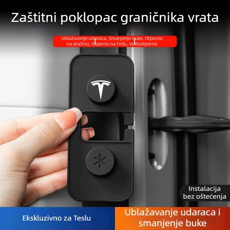 Silikonski zaštitni pokrov za limitator vrata Tesla – prašina, vodootpornost, otpor hrđu, jastučići za ublažavanje udaraca