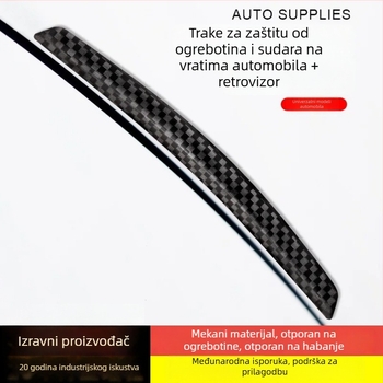 Zaštitna traka od sudara za rub vrata i retrovizor automobila – set od 4 komada, PVC, model DM-047, marka JUSTAUTO/Jiantu, univerzalno