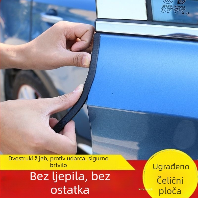 U-oblik zaštitna traka za rub vrata automobila | PVC | Model: U-shaped | Univerzalna kompatibilnost | Mogućnost prilagodbe