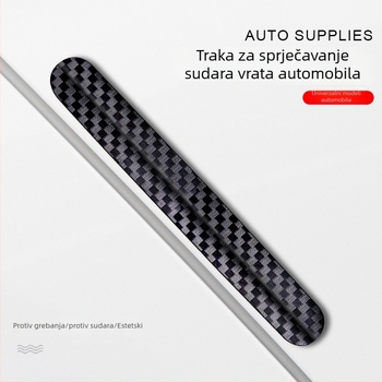 Pojas za zaštitu vrata automobila od sudara s teksturom karbonskih vlakana, visokou tvrdoćom PC materijala, CS-114, prilagodljiv, univerzalna kompatibilnost