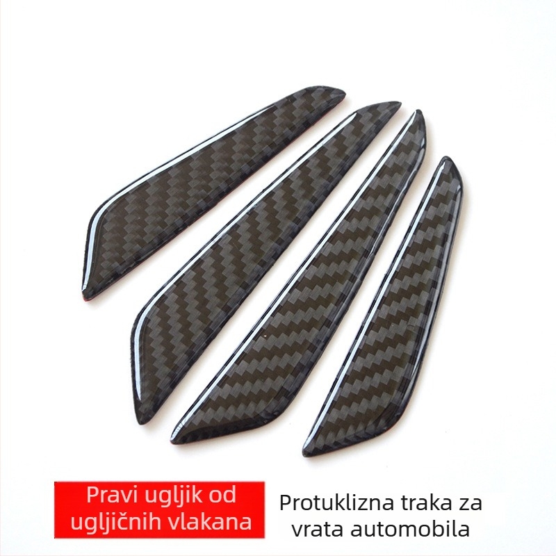 Traka za zaštitu vrata od udara, karbonska vlakna s ljepilom, univerzalna zaštita rubova vrata, protiv ogrebotina