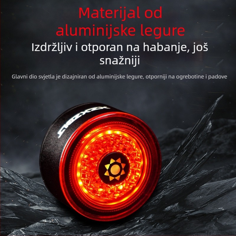 Tu Liao stražnja svjetiljka za bicikl s inteligentnim senzorom kočenja, za noćnu vožnju na cestovnim i planinskim biciklima, punjiva uz dodatnu opremu za punjenje