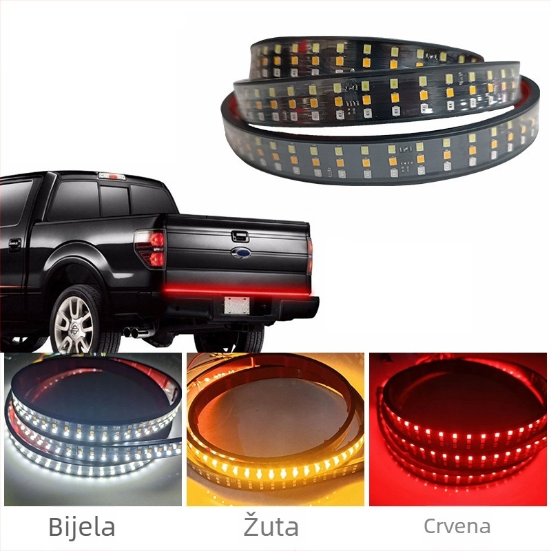 LED traka stražnjih svjetala za pickup, duljine 1,5 m, s dinamičkim svjetlosnim učinkom i kočnim svjetlom