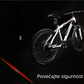 USB punjivo stražnje svjetlo za bicikl s funkcijom kočenja i upozorenja