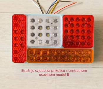 LED stražnja svjetla za prikolicu i kamion – model B s donjim nosačem, snaga 7,2 W, 24 V, 2200 lm