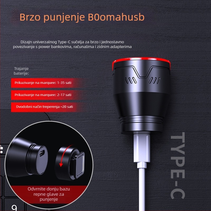 Zadnja svjetiljka za bicikl NATFIRE s inteligentnim senzorom kočnice, baterija 800Ah, USB-C punjenje, brzo otpuštanje, za off-road i noćnu vožnju