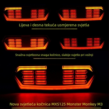 LED stražnja svjetiljka za motocikl WD-002, WD-001, 12V, ABS+LED, prilagodba dostupna