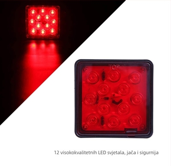 LED stražnje svjetlo za prikolicu, model 101005A; 12V; LED izvor svjetla; vodootporno.