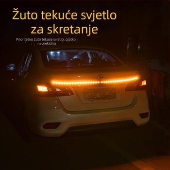 LED stražnja svjetla s uzorkom riblje kosti za automobile i kamione – 12–24V, sekvencijalno pokazivanje i svjetlo kočnice, univerzalna ugradnja