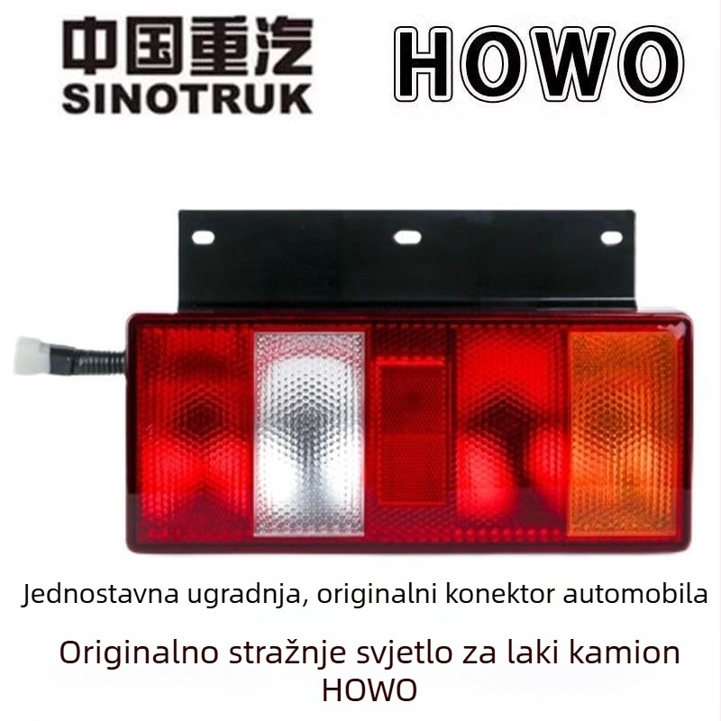 Komplet zadnjeg svjetla za Sinotruk Howo lagani kamion s kočničnim svjetlom i pokazivačem smjera, Commander Warrior, metalna ploča
