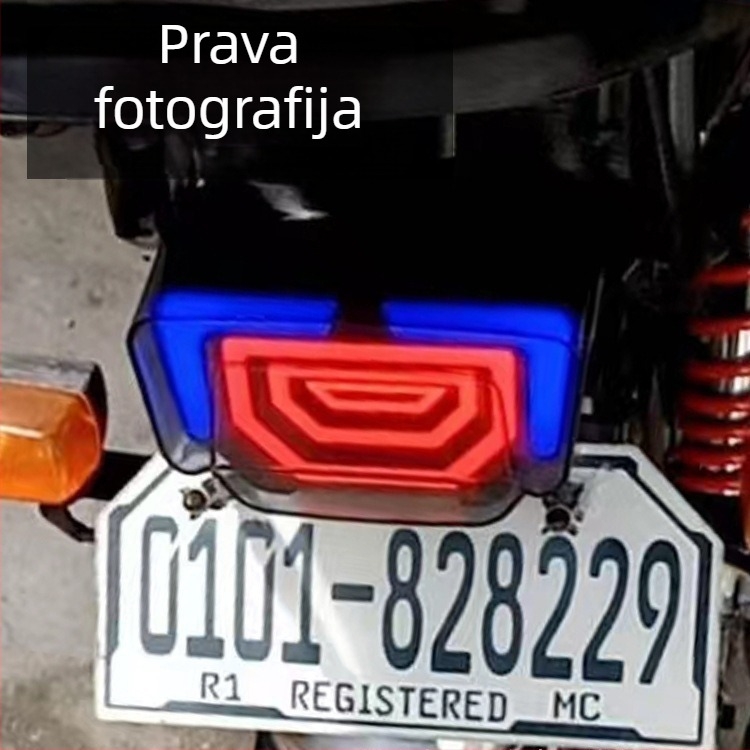 Motociklistička LED rasvjeta s prednjim svjetlom, pokazivačima i stražnjim/kočnim svjetlom, 12V, TMX-155, ABS kućište