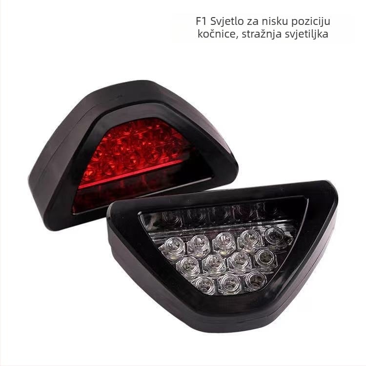 Automobilska lampica za kočnice, trokutasto LED svjetlo, 12V, 5W, univerzalna kompatibilnost