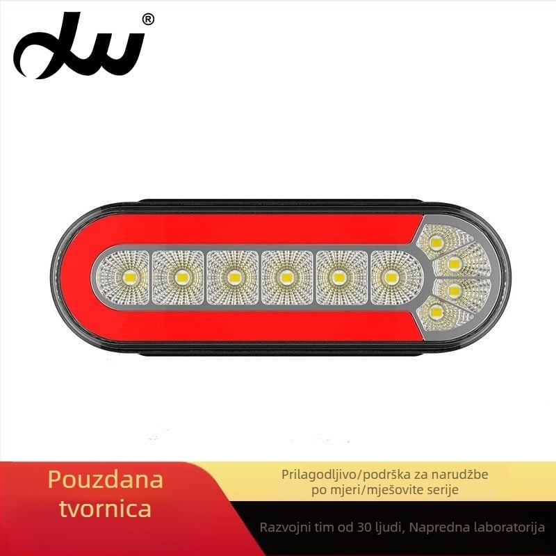 Zadnja svjetlosna lampica za vozila T012, 12-24V, kućište od PC-a, vijek trajanja 30.000 h