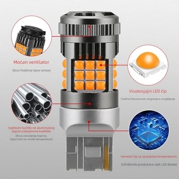 LED automobilsko svjetlo za signalizaciju s anti-flicker 36SMD, 12-24V, univerzalno, modeli 1156/1157/7440/7443, 31W