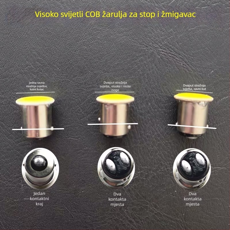 COB LED žarulja za automobilsku kočnicu i stražnje svjetlo, za kamione, 12V-24V, 10W, bijela svjetlost