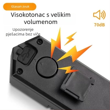 Novo svjetlo za bicikl s daljinskim upravljanjem za kočnicu i pokazivač smjera, USB punjenje, 40 LED, visoka svjetlina, stražnje zvučna sirena za noćnu vožnju