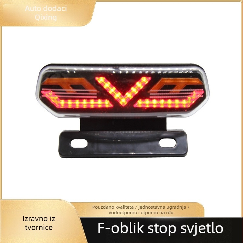Stražnje svjetlo tipa F za električna vozila, 12V, LED, s nosačem – ABS plastika