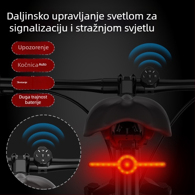 ANYBIKE Bežična stražnja svjetiljka s daljinskim upravljanjem i senzorom kočnice za planinske i cestovne bicikle