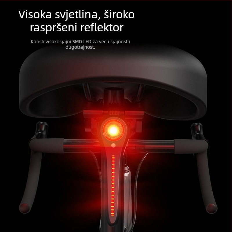 Spolite T24 – stražnja svjetiljka za kočnice na planinskom biciklu, punjiva, za cestovne i planinske vožnje