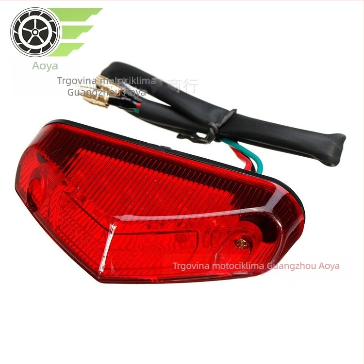 AY LED stražnja svjetlost za motocikl, ABS, 12V, kućište lampe s tri kuta, stražnje svjetlo za motocikle i skutere