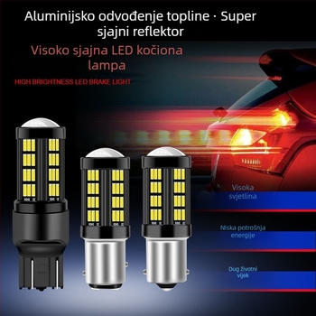 Automobilska LED svjetla: kočenje, vožnja unatrag i signal skretanja, 1157-4014-66SMD, 12-20V, 700 lm, 6000–6500 K