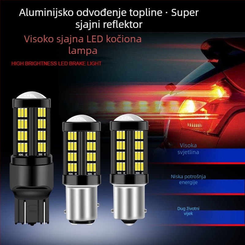 Automobilska LED svjetla: kočenje, vožnja unatrag i signal skretanja, 1157-4014-66SMD, 12-20V, 700 lm, 6000–6500 K