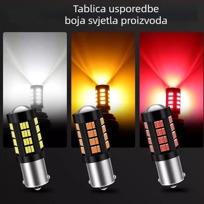Automobilska LED svjetla: kočenje, vožnja unatrag i signal skretanja, 1157-4014-66SMD, 12-20V, 700 lm, 6000–6500 K