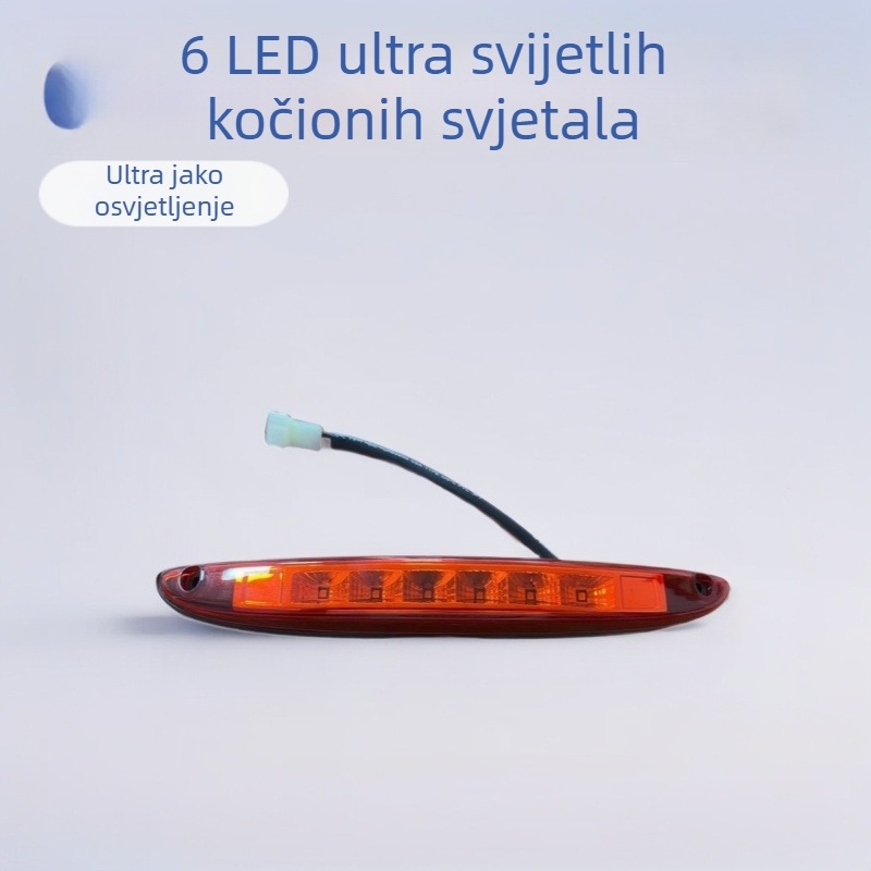 Visoko montirano stražnje svjetlo za tricikle, autobuse i putnička vozila, 6 LED-reflektirajućih čašica, upozoravajuće stražnje svjetlo, super svijetlo