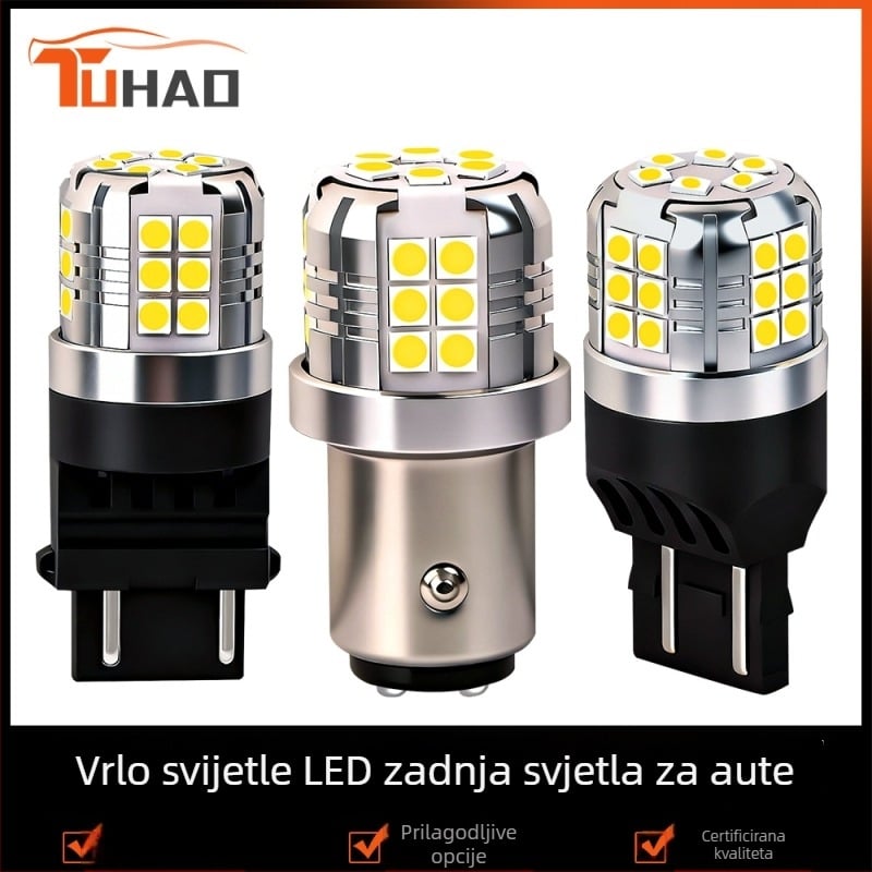 Auto LED svjetlo 3157 30SMD-3030 za povratnu vožnju, kočnicu i pokazivač smjera, 12V, 7.164W, 6000–6500K, vijek trajanja 50.000h