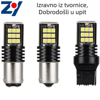 Automobilsko LED svjetlo kočnice s 24×3030 SMD, 12V, 10W, kompatibilno s 1156/1157/7443/7440/3156/3157
