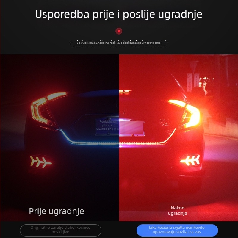 Izuzetno svijetla LED žarulja za kočnice s trepćućim stražnjim svjetlom za maglu, 3030 čipova, kompatibilno s 1156/1157/T20