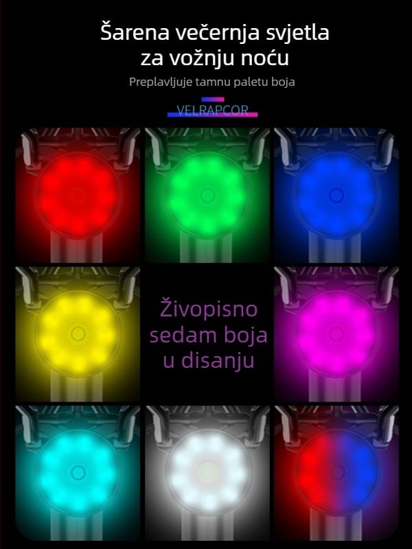 Stražnje svjetlo za bicikl s inteligentnim senzorom, oprema za noćnu vožnju, kompatibilno s MTB-om i cestovnim biciklima, bez prilagodbe