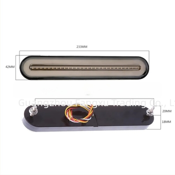 Stražnje svjetlo za motocikl Harley kompatibilno, s 100 LED svjetlosnim vodilom, 0,5W, 10–30V