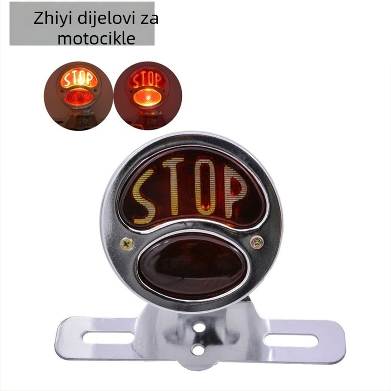 Stražnje svjetlo za motocikl, model ZY, 12V, 5W, metalni
