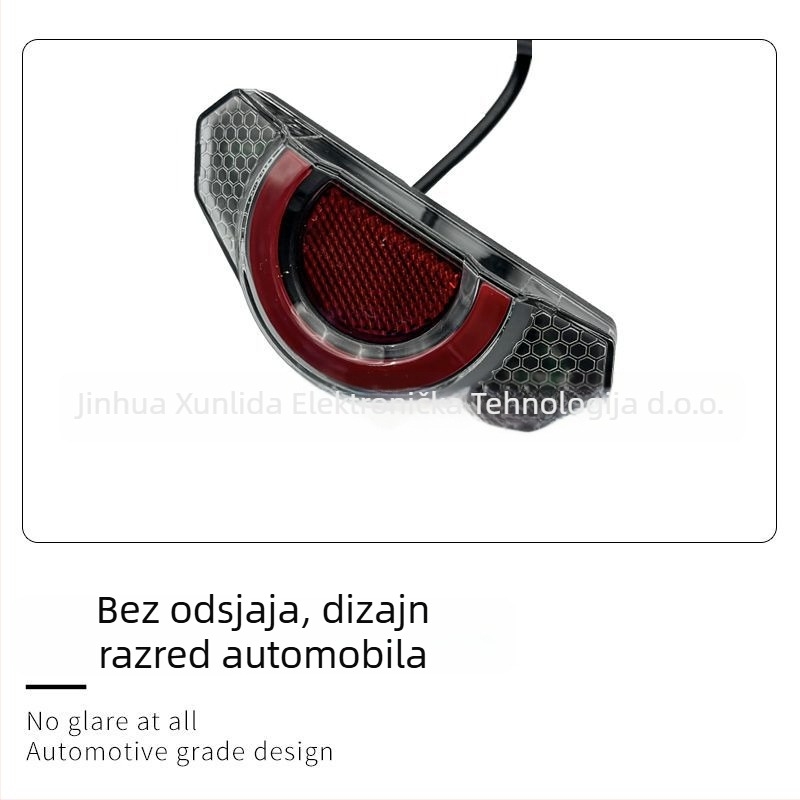 WD186 LED 3-u-1 stražnja svjetiljka za električni bicikl — kočnica, pozicija i signalizacija skretanja, 36–48V