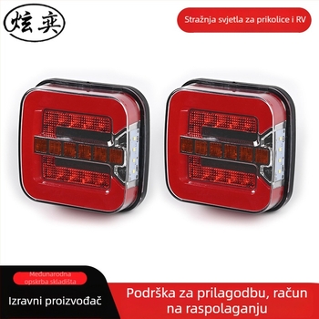 LED stražnje svjetlo za prikolicu RV i kamion, 12-24V, 5000 lm, plastično kućište