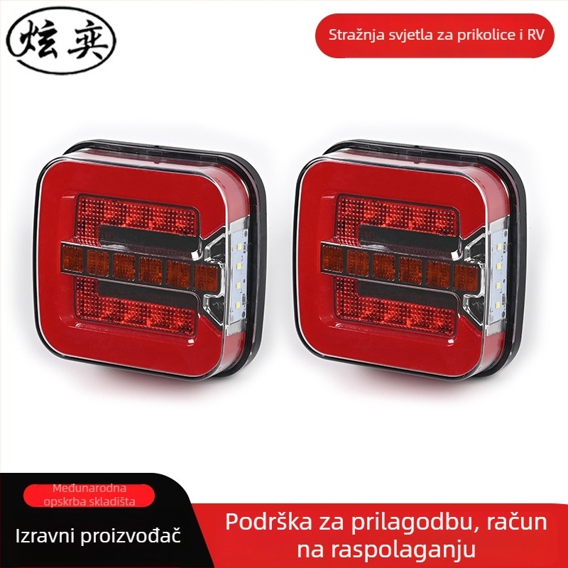 LED stražnje svjetlo za prikolicu RV i kamion, 12-24V, 5000 lm, plastično kućište