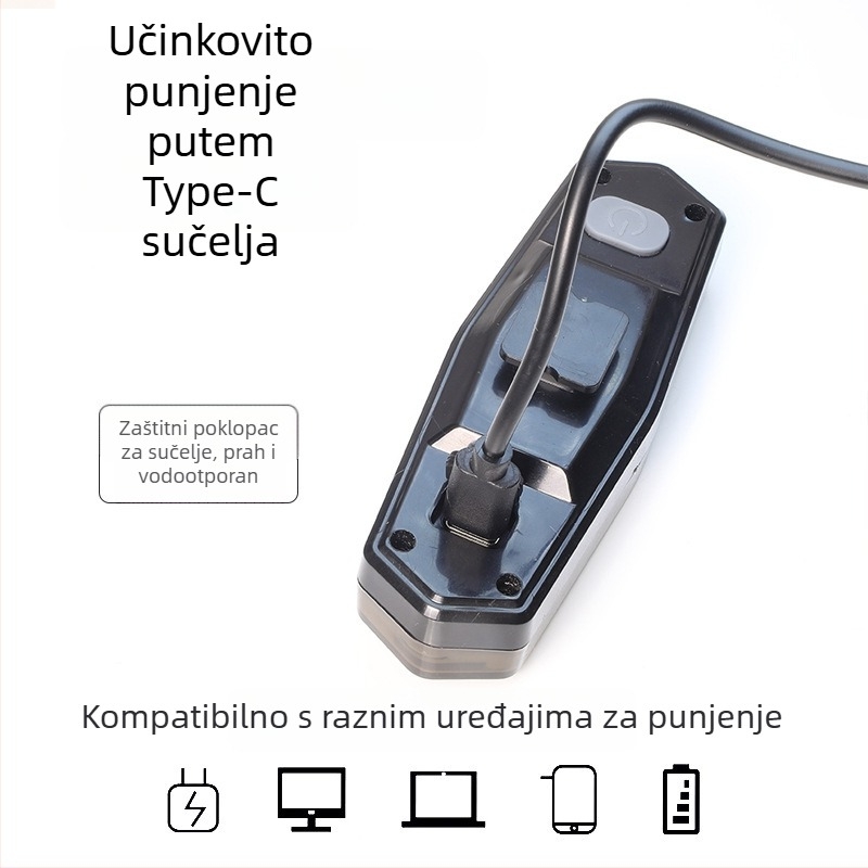 Biciklistična stražnja svjetiljka s daljinskim upravljanjem, visoko jasna LED, signalizacija kočenja/okretanja, USB-C punjenje, baterija 600–900 mAh
