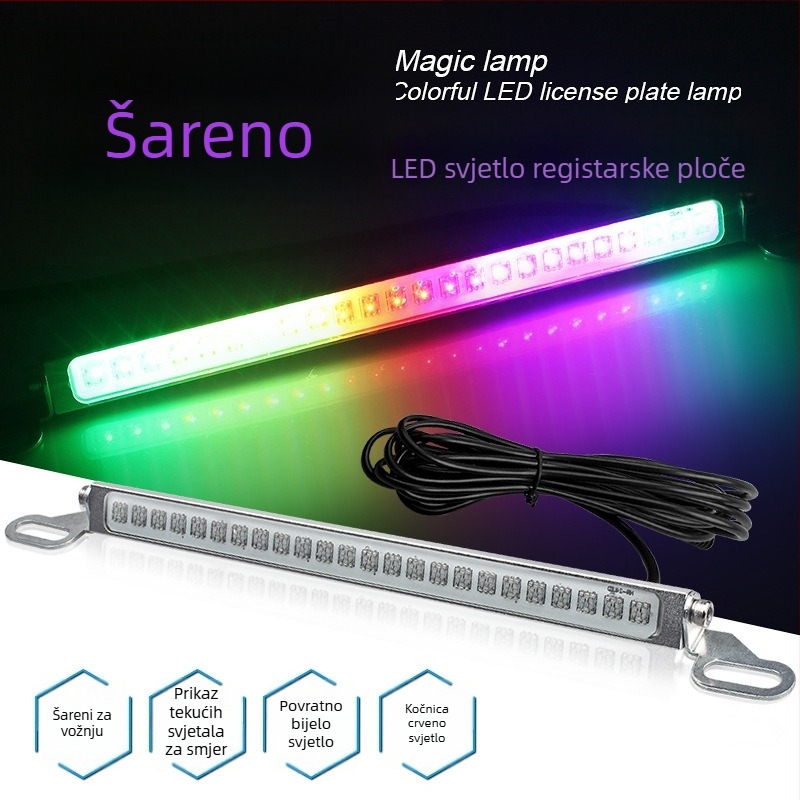 Automobilska LED svjetla za registarsku pločicu, aluminijsko kućište, 12V, 10W, vijek 50000 sati, univerzalna kompatibilnost